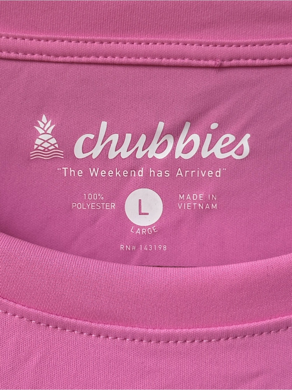 Chubbies Men's The Pink N' Proud Sun Crewneck Size Large Moisture Absorbing - Picture 6 of 9